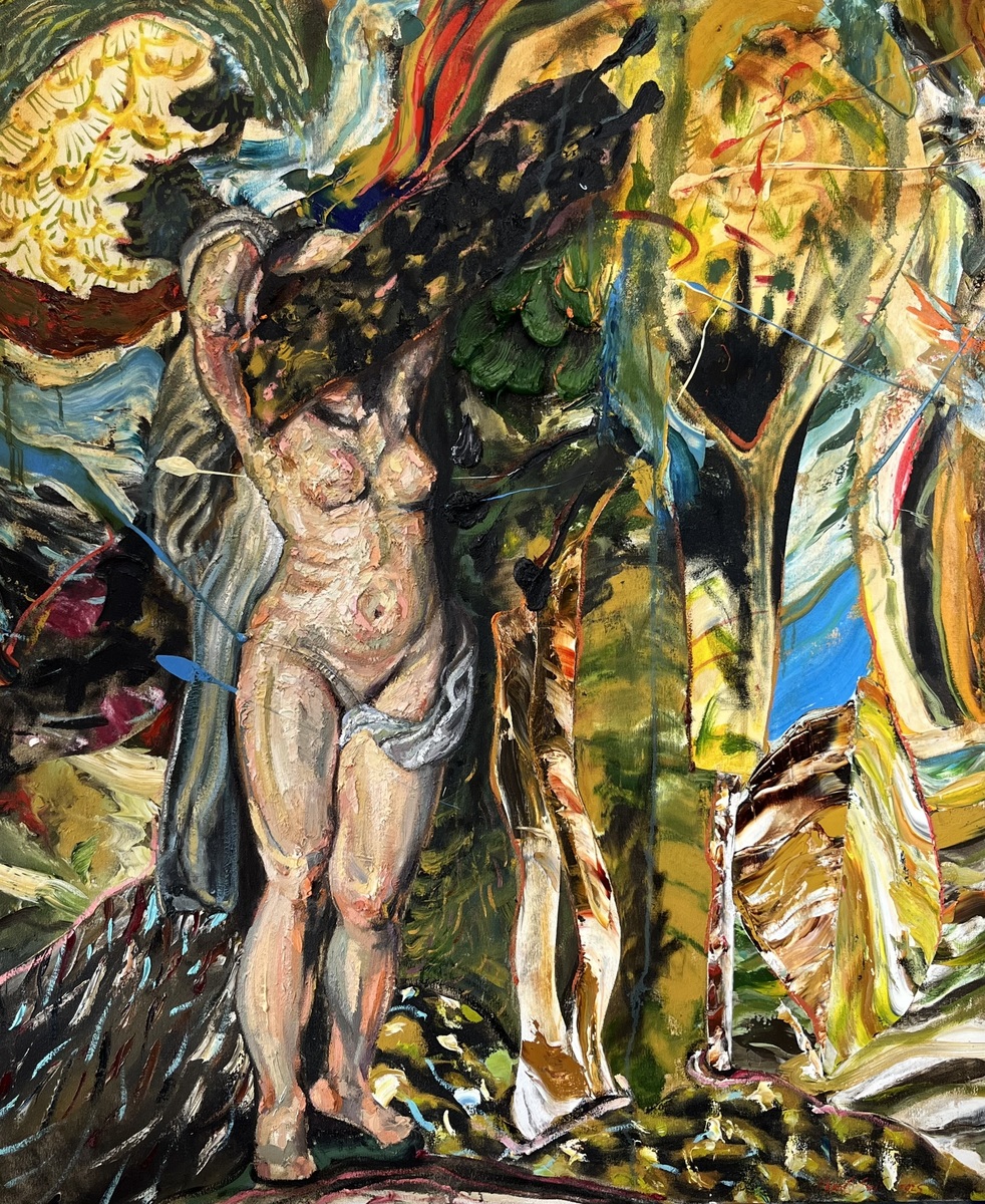 Female Figure In A Forest - Frans Smit